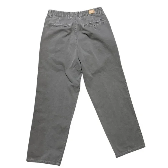 Vintage Tommy Hilfiger XO Chino Pants Mens 30 Relaxed Fit Baggy Y2K Pleated Gray - Picture 2 of 9